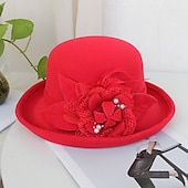 economico Cappelli per feste-cappelli piuma artificiale misto poliestere / cotone bombetta / cappello a cloche cappello a secchiello cappello fedora kentucky derby cocktail royal astcot matrimonio autunnale elegante con