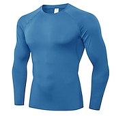 billiga aktiva t-shirts och tankar för män-Herr Kompressionströja T-shirt för jogging Långärmad Baslager Sport Sommar Elastan Andningsfunktion Snabb tork Fuktabsorberande Mjuk Kondition Gymträning Löpning Sportkläder Sportkläder Solid färg
