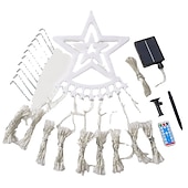 baratos Luzes de cordas de férias-Luzes de Corda de Árvore de Natal Solar 350 LED com 8 Modos e Temporizador Luzes Estrelas Exteriores à Prova d&#039;Água para Decoração de Janela de Natal Jardim Casamento Decoração de Férias