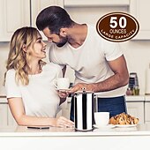 halpa Kahvilaite-304 ruostumattomasta teräksestä valmistettu ranskalainen painekannu eurooppalaistyylinen suodatinpaineinen käsinkeitetty kahvipannu kaksikerroksinen teekannu teekannu siivilällä