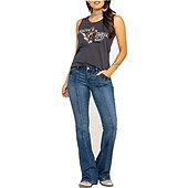 economico gamba larga e vita alta-jeans da donna a vita bassa pantaloni svasati fondo a campana denim a tutta lunghezza tasche laterali gamba larga microelastico moda strada casual blu blu profondo s m