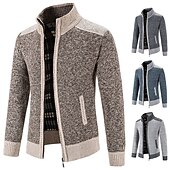 economico Maglioni Cardigan da uomo-Per uomo Cardigan Maglione Maglione da abito Maglione in pile A coste Maglia Corto Lavorato a maglia Color Block Regina Anna Top caldi Contemporaneo moderno Da tutti i giorni Per uscire Abbigliamento