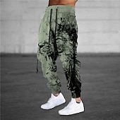 billiga Joggingbyxor-Herr Joggingbyxor Joggare Långbyxor Snörning Elastisk midja Band Lejon Grafiska tryck Komfort Andningsfunktion Utomhussport Ledigt Dagligen Bomullsblandning Terry Streetwear Designer Svart Purpur