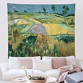 billige kunsttepper-van gogh maleri stor vegg billedvev kunst dekor teppe gardin hengende hjem soverom stue dekorasjon polyester