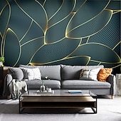 voordelige Behang-cool wallpapers 3d abstracte muurschildering behang muurschildering muurstickers bladeren abstracte schets foto geschikt voor hotel woonkamer slaapkamer art deco