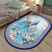 billige 3D digitale utskrifts tepper-3d oval gulvmatte stue teppe hjem soverom garderobe stue gulvmatte maskinvaskbart teppe