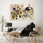 billiga Berömda målningar-handgjord oljemålning canvas väggkonst dekoration kandinsky stil abstrakt för heminredning rullad ramlös osträckt målning