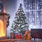 billige Elektrisk støpsel-juleslyngelys utendørs 20m 200leds 8 moduser plugg inn julepynt varme hvite lys fest hage juledekor belysning ac220v 230v 240v eu plugg