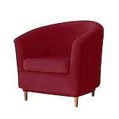 economico COPERTURA PRODURA E COPERCHIO SENZA ARGINE-copripoltrona in velluto, copripoltrona elasticizzato morbido rosso bordeaux per soggiorno e camera da letto, copripoltrona lavabile e sfoderabile, copripoltrona per arredamento casa