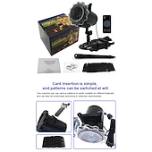 cheap Christmas Gift Lights-Christmas Projector Waterproof Remote Control 16 Patterns High-definition Projection Effects Indoor and Outdoor Festival Garden Decorative Lights Low Voltage Safety