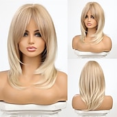 cheap Synthetic Trendy Wigs-Red Wigs for WomenLong Layered Wigs with Bangs Heat Resistant Synthetic Fibre Wigs Halloween Cosplay Party Wigs
