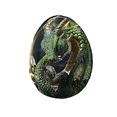 billiga trädgårdsskulpturer och statyer-lava drake ägg, drömkristall transparent drake ägg, drake ägg kristall, drake staty dekor, kristall transparent lava drake ägg harts handgjorda skulptur ornament souvenir