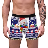 baratos Pijama de Natal-presente de Natal Boxer Curto Roupa Íntima Homens Natal Carnaval Baile de Máscaras Noite de Natal Natal Adulto Festa Natal