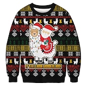 levne Vtipné vánoční mikiny a mikiny-Vánoce Ježíšek Mikina Pullover Vtipná vánoční mikina Anime 3D tisk 3D Grafika Pro Pro páry Pánské Dámské Dospělé Vánoce Karneval Plesová maškaráda 3D tisk