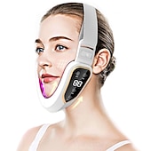 economico Apparecchi per la cura del viso-dispositivo di sollevamento facciale led fotone terapia viso dimagrante vibratore massaggiatore doppio mento v viso a forma di guancia cintura di sollevamento macchina
