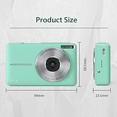 cheap Digital Camera-Digital Camera 1080P 44MP Vlogging Camera with LCD Screen 16X Zoom Compact Portable Mini Rechargeable Camera Gifts for Students Teens Adults Girls Boys
