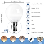 voordelige Led-gloeilampjes-led globe lampen 6 stuks 6w 550 lm e14 g45 20 led kralen smd 2835 warm wit koud wit natuurlijk wit 220-240 v