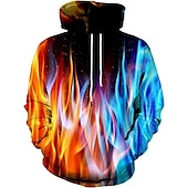 economico Pattern 3D-Per uomo Felpa con Cappuccio Felpe con cappuccio Felpa Designer Casual Manica Lunga Quotidiano Abbigliamento casual alla moda Bianco e nero WE-1803 Autunno progettista