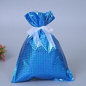 Недорогие Упаковка подарков-30 шт. рождественские сумки большого размера упаковка разных стилей рождественские сумки с ленточными завязками для рождественской упаковки