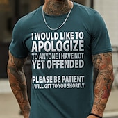 お買い得  メンズグラフィックTシャツ-男性用 レタード Tシャツ カジュアルスタイル コットン１００％ 半袖 グラフィック シャツ ワイン ヘザーグレー ブラック 快適なTシャツ バケーション カジュアル ファッションデザイナーの衣類