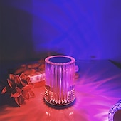 cheap Table Lamps-Crystal Table Lamp Rechargeable RGB With Remote Control 16 Color Changing For Bar Table Lamp Restaurant Decorative Night Lamp Home Lighting