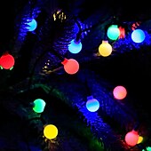 cheap Solar String Lights-Mini Globe String Lights Solar LED Fairy String Lights Waterproof 12M 7M 6.5M 8 Modes Lighting Outdoor Garden Decoration Light Christmas Tree Hanging Lights Balcony Yard Wedding Party Holiday Decor