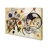 billiga Berömda målningar-handgjord oljemålning canvas väggkonst dekoration kandinsky stil abstrakt för heminredning rullad ramlös osträckt målning