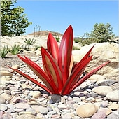 cheap Garden Sculptures&amp;Statues-Tequila Rustic Sculpture, DIY Metal Agave Plant,Rustic Hand Painted Metal Agave,Garden Yard Art Decoration Statue Home Decor for Yard Stakes,Garden Figurines,Outdoor Patio