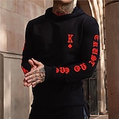 abordables Sudaderas con capucha para hombre-Hombre Graphic Estampado Sudadera Sudaderas Sudadera Manga Larga Sudadera con capucha Con Capucha Fresco Deporte Ropa de calle Negro Primavera Otoño Diseñador