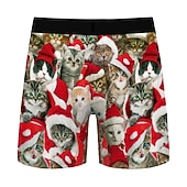 cheap Christmas Pajamas-Christmas Gift Boxer Briefs Underwear Men&#039;s Christmas Carnival Masquerade Christmas Eve Christmas Adults Party Christmas