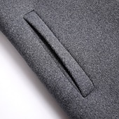 baratos Trench coat masculino-Homens Casaco de inverno Casaco de lã Casaco Roupa Diária Para Noite Inverno Lã Térmico / Quente Lavável agasalhos Roupa Moda Aquecimento Cor Sólida Capuz removível Com Capuz Não Trespassado