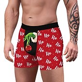 cheap Christmas Pajamas-Christmas Gift Boxer Briefs Underwear Men&#039;s Christmas Carnival Masquerade Christmas Eve Christmas Adults Party Christmas