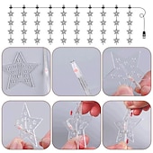 tanie Zasilane przez USB-Star window curtain string lights 3x2m christmas fairy lights wodoodporna pilot usb girlanda światła do sypialni ślub xmas holiday decor 3x1m 3x2m