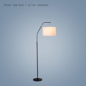 billige bord- og gulvlampe-moderne enkelhet gulvlampe, høy stang lampe lin lampeskjerm stående lampe metall sokkel gulvlamper stue soverom møbler kunstnerisk