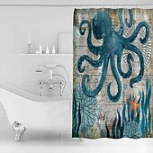 levne Sprchové závěsy-Závěs do sprchy s háčky 180cm*180cm(70&quot;*70&quot;) polyester pratelný voděodolný vzor oceánské krajiny