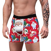 baratos Pijama de Natal-presente de Natal Boxer Curto Roupa Íntima Homens Natal Carnaval Baile de Máscaras Noite de Natal Natal Adulto Festa Natal