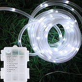 olcso Elemmel működő-led kötél lámpák led zsinór lámpák kültéri vízálló ip65 karácsonyi tündérlámpák 30m-300led 22m-200led 12m-100led 7m-50 led 8 üzemmód elemes fényerőszabályzó/időzítő távirányítóval bulihoz