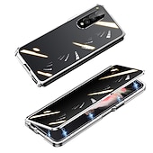 Χαμηλού Κόστους Samsung Θήκη-Θήκη τηλεφώνου για Samsung Galaxy Z Fold 5 Z Fold 4 Z Fold 3 Z Fold 2 με μαγνητική προσκόλληση αναστρέψιμη καθρέφτη διαφανής διαφανές γυαλί tempered μέταλλο