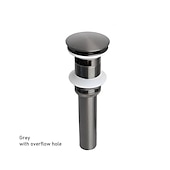 cheap Pop Up Drains-Brass Pop Up Sink Drain Stopper with Overflow Bathroom Faucet Vessel Vanity Sink Drainer