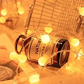 billiga Batteristrängljus-mini globe string lights batteridriven med fjärrkontroll inomhus sovrum 50/100 led färgglada blinkande ljus med fjärrstyrda led string lights för sovrumsfest uteplats jul vardagsrum kontor