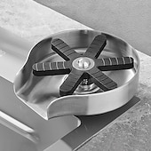 billiga Kökskranar-glassköljare för diskbänk, koppbricka i rostfritt stål för diskho, glasbricka för diskho, kopprengörare för diskbänk, metallbricka, tillbehör till diskbänk