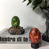 billiga trädgårdsskulpturer och statyer-lava drake ägg, drömkristall transparent drake ägg, drake ägg kristall, drake staty dekor, kristall transparent lava drake ägg harts handgjorda skulptur ornament souvenir