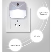 cheap Plug-in Night Light-Plug in LED Night Lights Motion Sensor Dusk to Dawn Bedside Lamp 1/3/6pcs EU US Plug Intelligent Light Control LED Night Light Home Bedroom Kitchen Dormitory Lighting