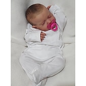 economico Bambole-Bambola reborn da 20 pollici&amp;amp;giocattolo per bambini piccoli bambola reborn bambola reborn neonato regalo realistico fatto a mano arti in silicone non tossico 3/4 e corpo imbottito in cotone con