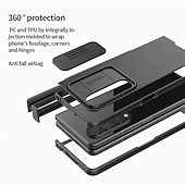Χαμηλού Κόστους Samsung Θήκη-τηλέφωνο tok Για Samsung Galaxy Z Fold 4 Πίσω Κάλυμμα Μολυβοθήκη Προστατευτικό φακού κάμερας Σταντ ποδηλάτου TPU
