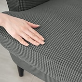 cheap Armchair Cover &amp; Armless Chair Cover-Stretch Wingback Chair Cover Burgundy Wing Chair Slipcovers With Seat Cushion Cover Spandex Jacquard Wingback Armchair Covers