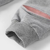 abordables Ensembles pour filles-Fille 3D Animal Bande dessinée Ensemble sweat à capuche et pantalon de survêtement Ensemble de Vêtements manche longue Automne Hiver Mode Décontractées Enfants 2-6 ans Vacances Standard