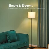 preiswerte Tisch- und Stehlampe-stehlampe multifunktional wohnzimmer optional intelligente wifi rgbcw birne und verstellbarer hebel 60-71 zoll hoch graue leinenlampe schlafzimmer sonnenschutz vertikale lampe