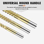 cheap Drill Bit Set-6pcs Electric Drill Bits Titanium Coated HSS Drill Saw Bits For Metal Milling Cutters For Wood Slotting 3/4/5/6/6.5/8mm