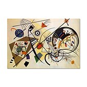 billiga Berömda målningar-handgjord oljemålning canvas väggkonst dekoration kandinsky stil abstrakt för heminredning rullad ramlös osträckt målning